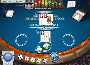 Blackjack game at 24vip casino