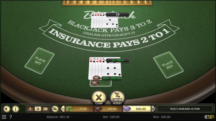 Betsoft American Blackjack rules