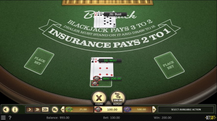Betsoft European Blackjack rules