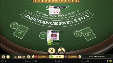 Betsoft Super 7 blackjack game rules