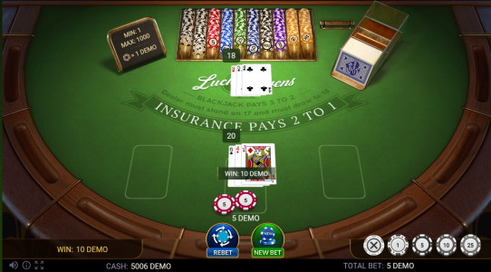 Playing online Blackjack Lucky Sevens by Evoplay