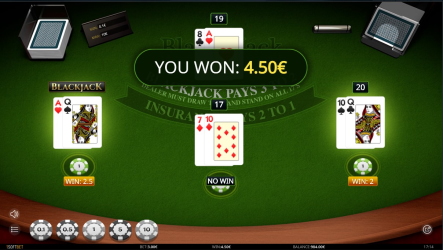 iSoftBet blackjack game features