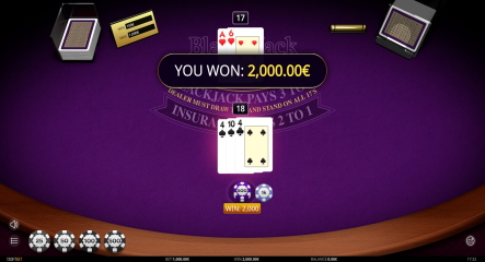 Demo of VIP ISoftBet blackjack