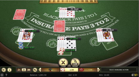 Playing online 21 Burn Blackjack by Betsoft