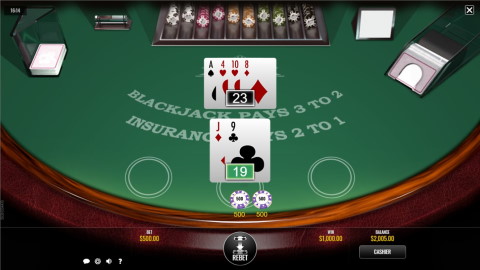 Online version of Rivla's blackjack multihand